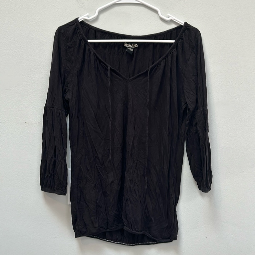 Black lucky tee top